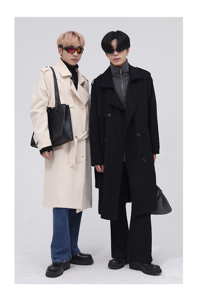 Gabardina Cruzada para Hombre con Cinturón Integrado - Image 19
