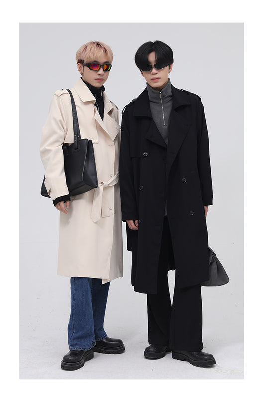 Gabardina Cruzada para Hombre con Cinturón Integrado - Image 19
