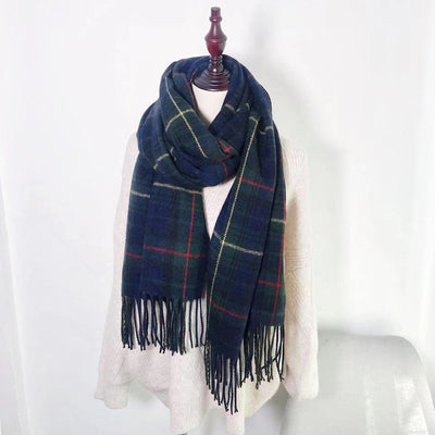 Bufanda de Invierno Mujer Estilo Coreano Clásico Británico - Image 6