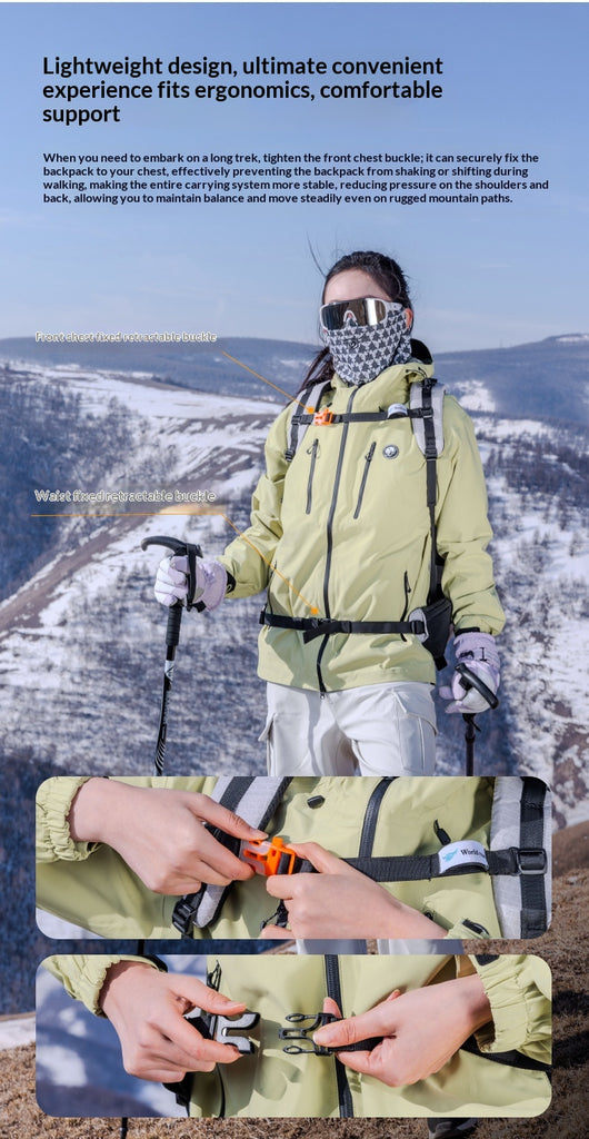 Mochila de Viaje y Senderismo de Gran Capacidad Ultraligera y Multifuncional - Image 21