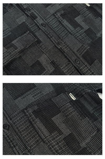 Camisa Vaquera Holgada de Malla para Hombre - Image 9