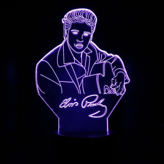 Lámpara 3D LED Elvis Presley - Luz Nocturna Decorativa - Image 6