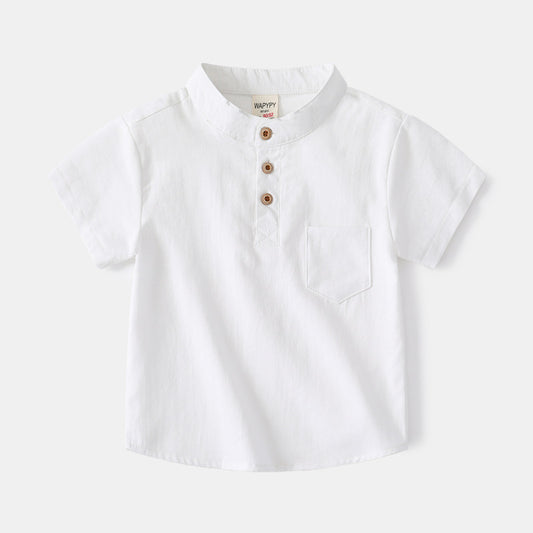 Playera Cuello V Manga Corta para Niño - Image 2