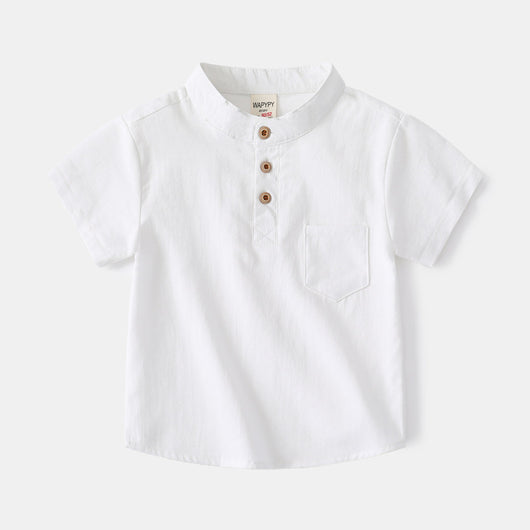 Playera Cuello V Manga Corta para Niño - Image 2