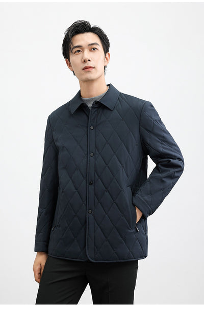 Chaqueta Térmica Acolchada de Seda Mulberry para Hombres Adultos y Mayores - Image 14