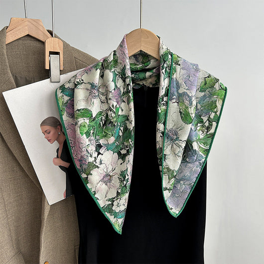 Pañuelo de Seda y Lana Tropical Bicolor - Image 27