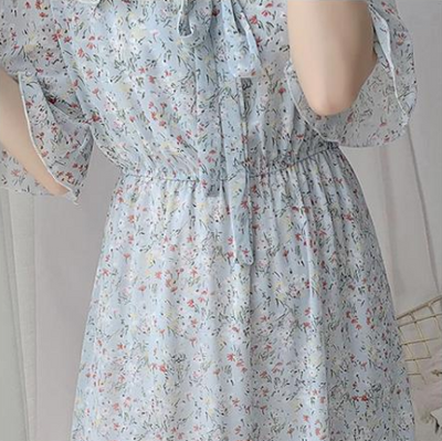 Falda Larga de Gasa Estampado Floral con Cintura Ajustada para Mujer - Image 11