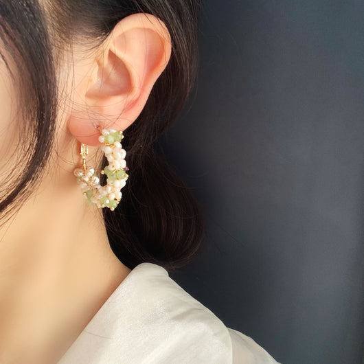 Aretes de Perla Acuática con Temperamento Femenino - Image 13