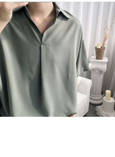 Camiseta Holgada para Hombre Estilo Casual Lazy Wind - Image 11
