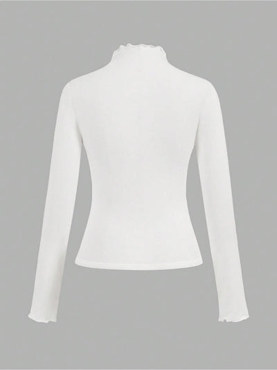 Blusa Ajustada de Punto con Volantes - Image 12