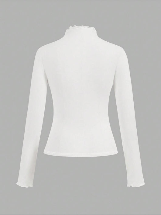 Blusa Ajustada de Punto con Volantes - Image 12