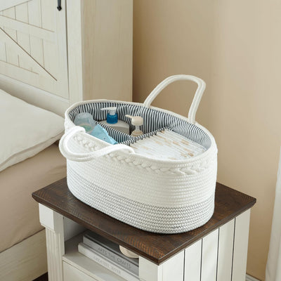 Organizador de Pañales de Algodón - Canasta Portátil para Nursery y Auto - Image 15