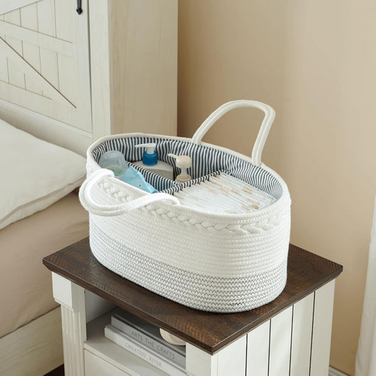 Organizador de Pañales de Algodón - Canasta Portátil para Nursery y Auto - Image 15
