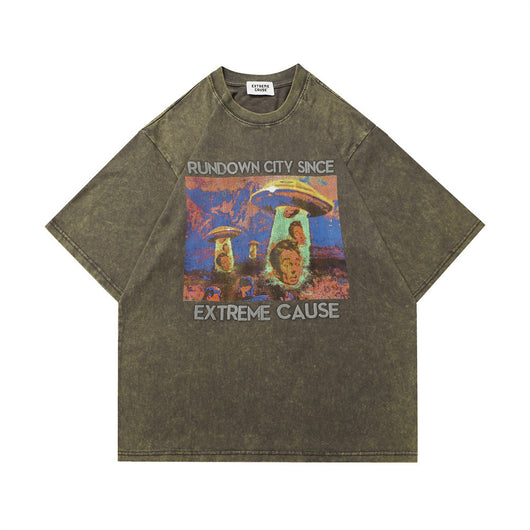 Camiseta Vintage Estampado Caricatura para Hombre - Image 2