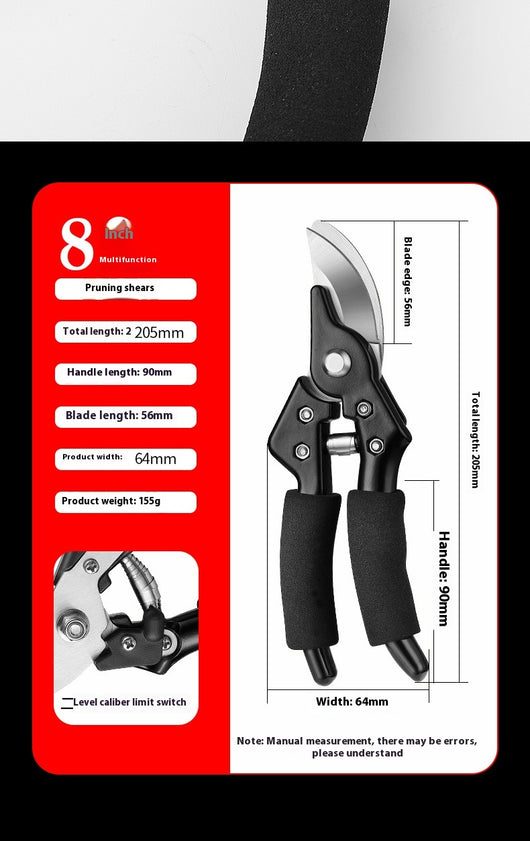Podadora de Acero Inoxidable Profesional para Ramas Gruesas y Bonsái - Image 13