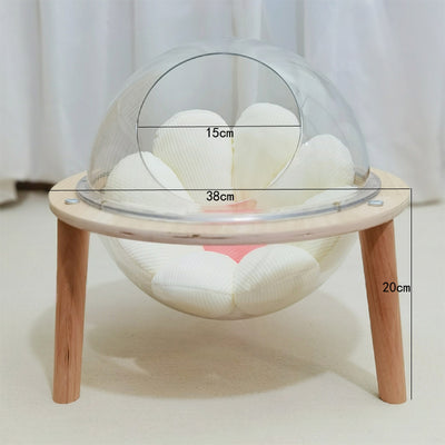 Nido Esférico Transparente para Gatos - Cápsula Espacial - Image 4