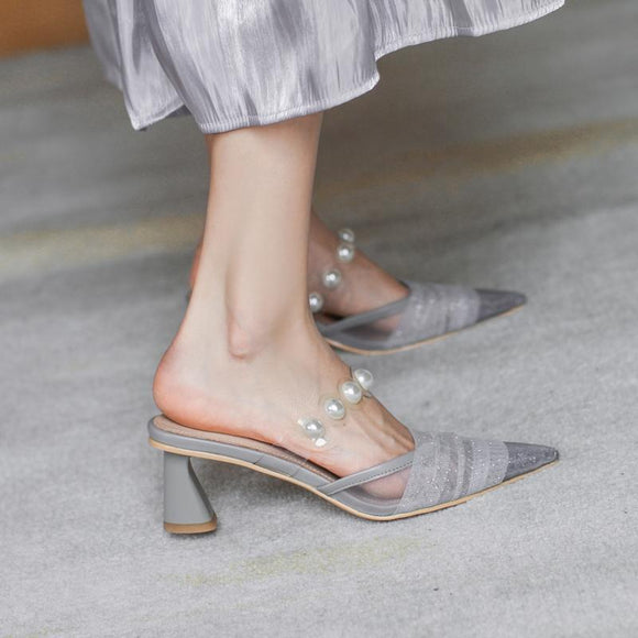 Sandalias y Pantuflas Transpirables de Malla Perlada