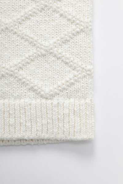 Chaleco Cardigan Tejido de Algodón con Textura Diamante - Image 25