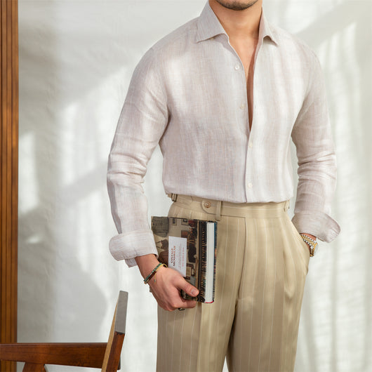 Camisa Slim Fit Cuello Único para Hombre - Image 2