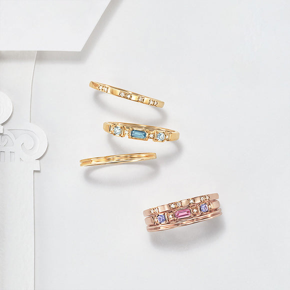 Anillo de Plata Esterlina Bicolor Elegante para Mujer