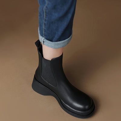 Botas Martin de Cuero para Mujer con Plataforma - Estilo Otoño - Image 2