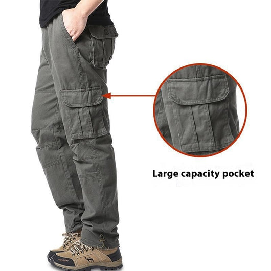 Pantalones Cargo Talla Grande 100% Algodón con Múltiples Bolsillos - Image 6