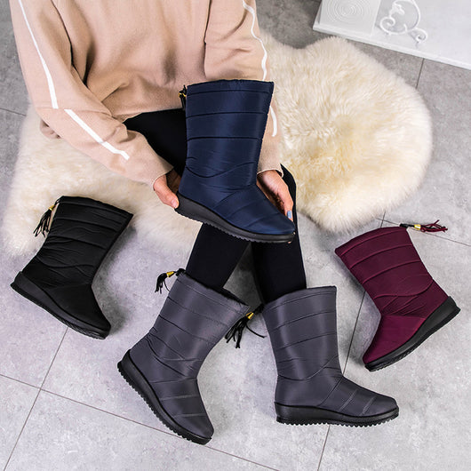 Botas de Nieve para Mujer con Borlas Impermeables y Suela Antideslizante - Image 13
