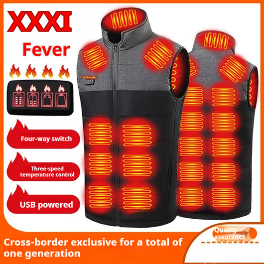 Chaleco Térmico Inteligente con 4 Zonas de Calor Independientes - Cuello V - Image 2