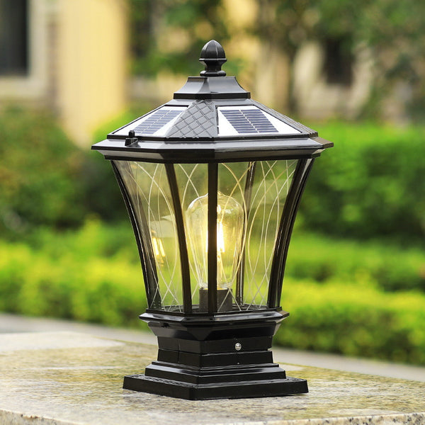 Lámpara Solar para Pilares y Portones - Luz LED Exterior Impermeable