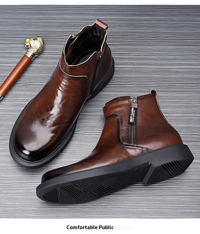 Botas de Trabajo Estilo Británico Antideslizantes Transpirables para Hombre - Image 27