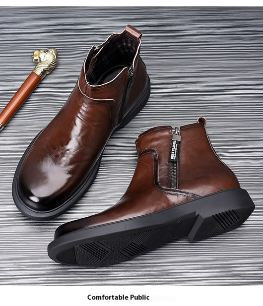 Botas de Trabajo Estilo Británico Antideslizantes Transpirables para Hombre - Image 27