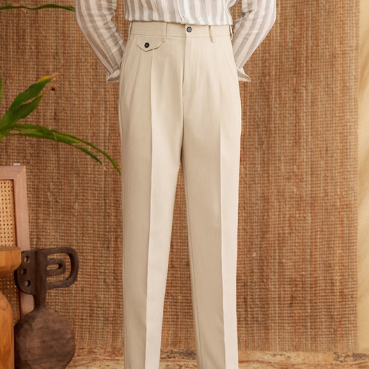 Pantalón Recto Cintura Alta Estilo Italiano - Image 6