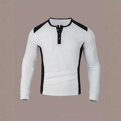 Sudadera Hombre Manga Larga Diseño Jacquard Patchwork Corte Holgado - Image 3
