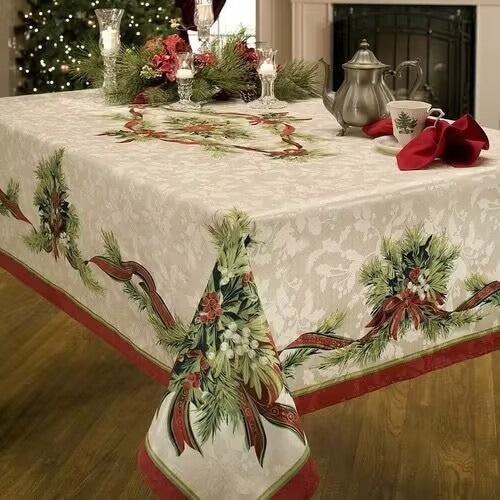 Mantel Navideño Impermeable para Mesas Decorativas
