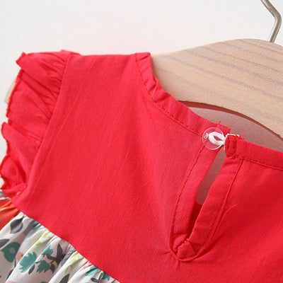 Vestido Infantil Floral de Verano con Mangas Volantes - Image 20