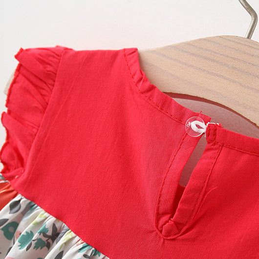 Vestido Infantil Floral de Verano con Mangas Volantes - Image 20