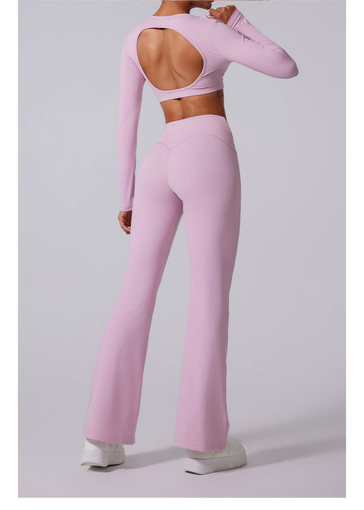 Pantalones Yoga Cintura Alta con Textura Satinada y Control Abdominal - Image 11