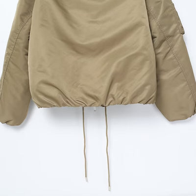 Abrigo de Algodón para Mujer con Cuello de Piel Desmontable - Image 23