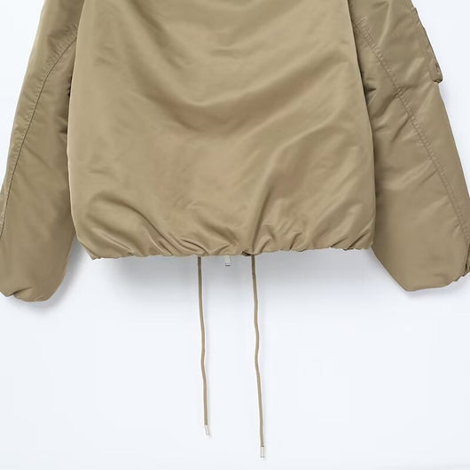Abrigo de Algodón para Mujer con Cuello de Piel Desmontable - Image 23