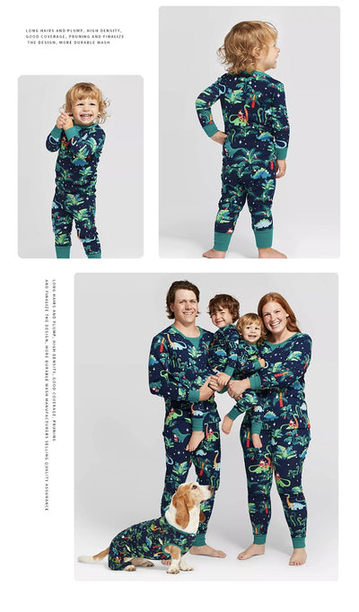 Pijamas Familiares de Algodón con Estampado Perro - Conjunto Papá, Mamá e Hijo - Image 11