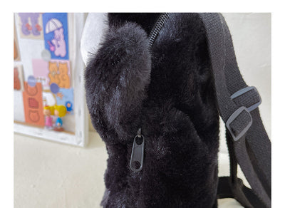 Mochila Infantil Peluche Negra con Diseño Adorable - Image 11