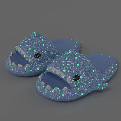 Pantuflas Tiburón con Luz Nocturna Diseño Noche Estrellada - Zapatillas de Casa para Parejas - Image 13