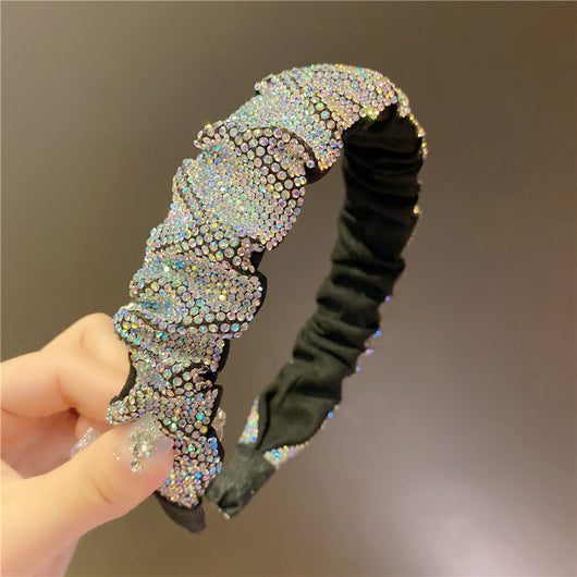 Diadema Retro Francesa con Cristales y Strass para Lavado Facial - Image 2