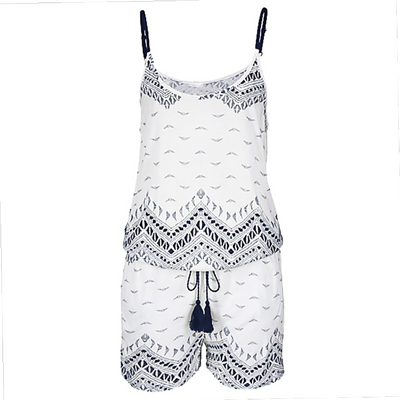 Jumpsuit Estampado con Cintura Elástica Ajustable