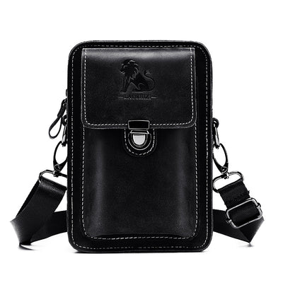 Bolsa Mensajera de Cuero con Cinturón Multifuncional para Hombre - Image 6