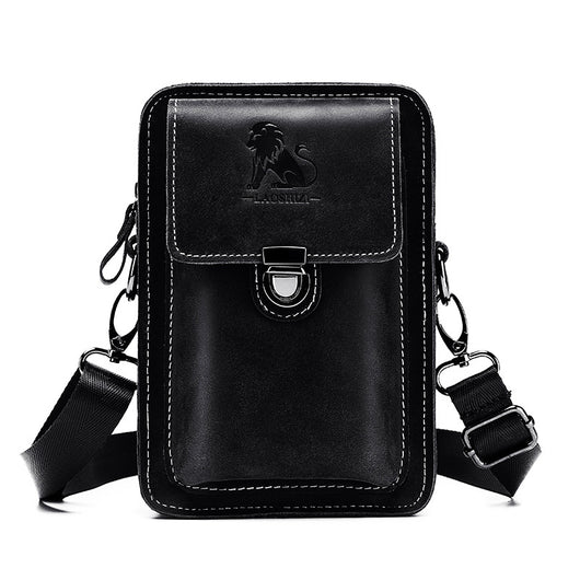 Bolsa Mensajera de Cuero con Cinturón Multifuncional para Hombre - Image 6
