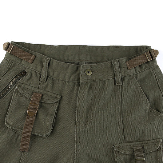 Pantalones Cargo Retro Cintura Baja con Bolsillos - Image 3