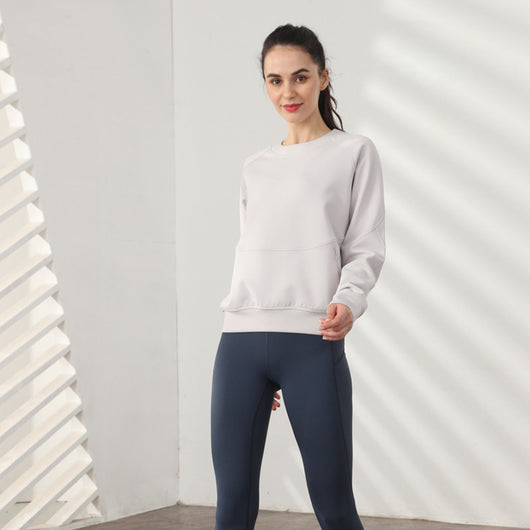 Sudadera Deportiva Suelta Cuello Redondo Manga Larga para Mujer - Image 9