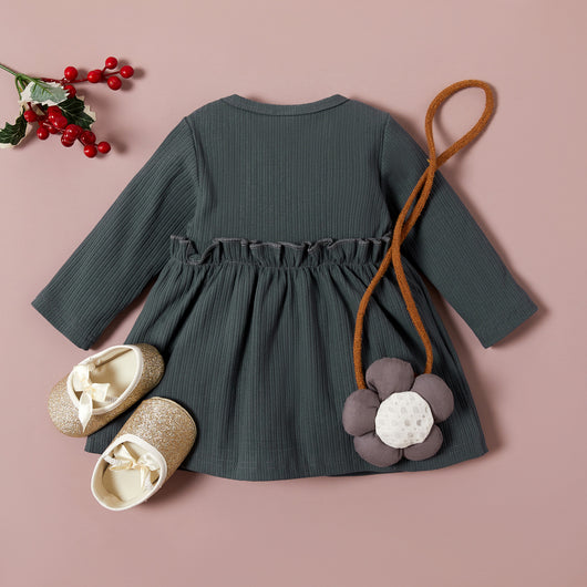 Vestido Infantil de Algodón con Mangas Largas - Image 10