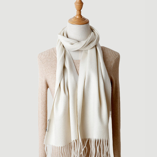Bufanda de Cachemira Pura Colores Sólidos para Otoño e Invierno - Image 11